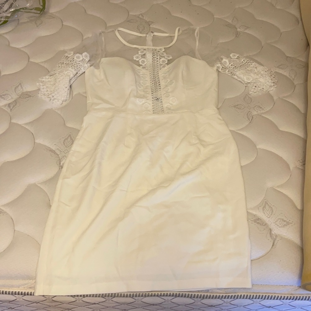 Beautiful white dress with sleeves